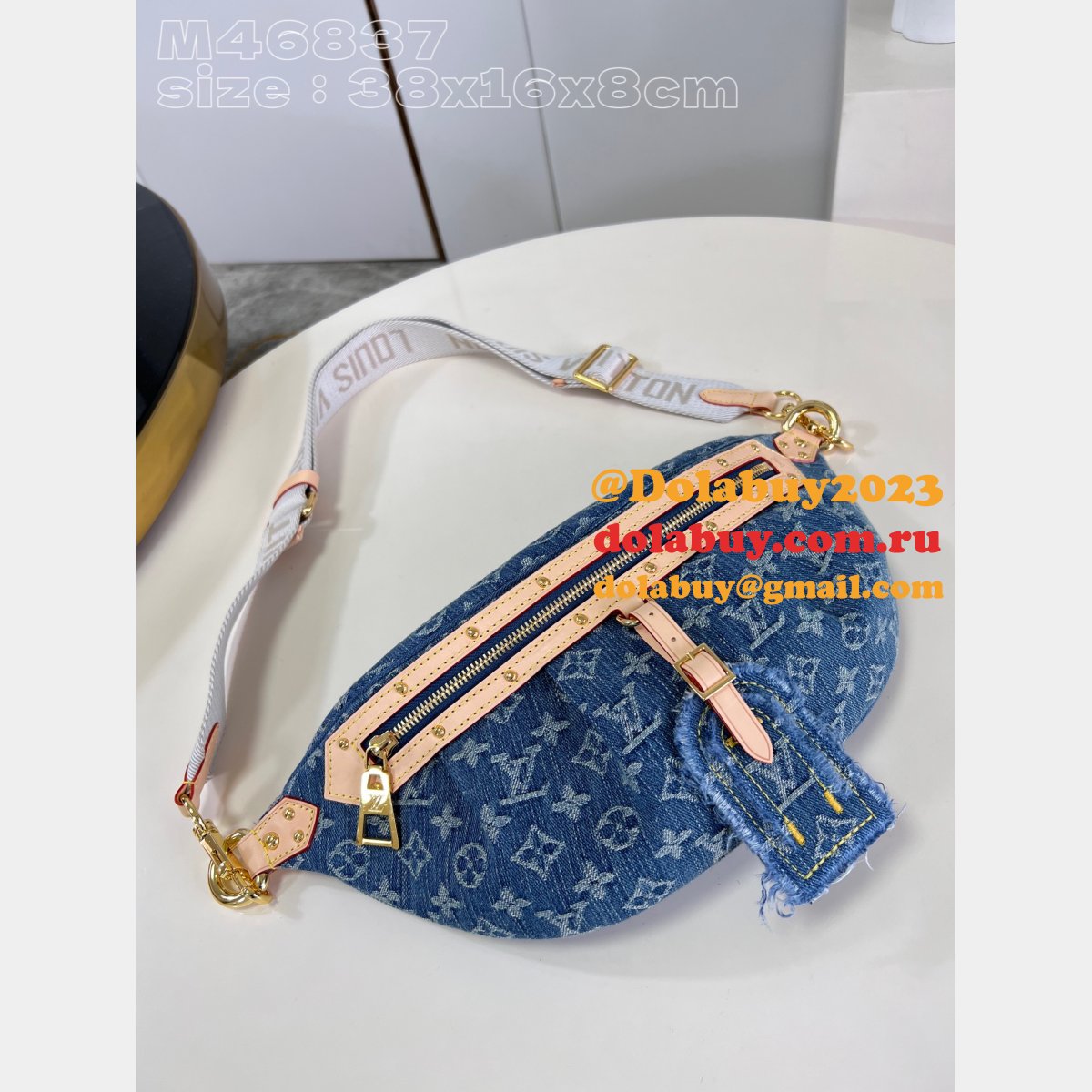 High Rise Monogram Denim M46837 Designer Louis Vuitton Copy Bag