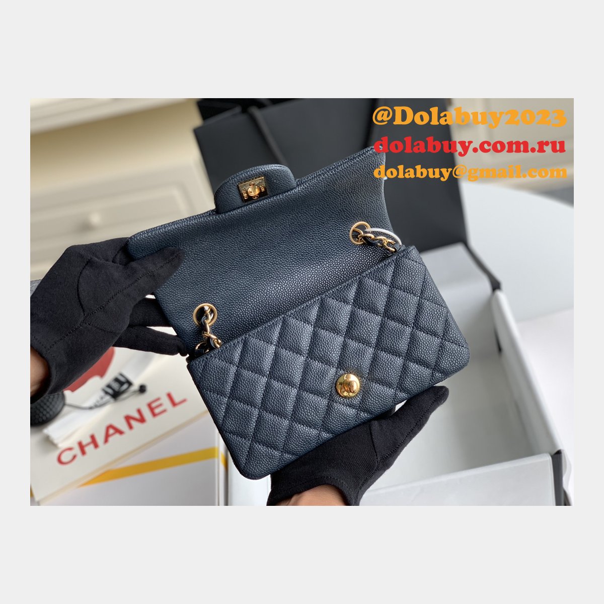 Cheap CC Caviar Leather Flap Bag 1116 20CM