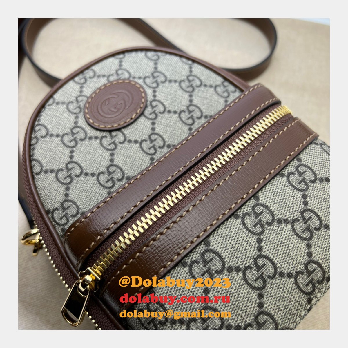 G*u*i fashion multi-function replica bag 725654 interlocking g