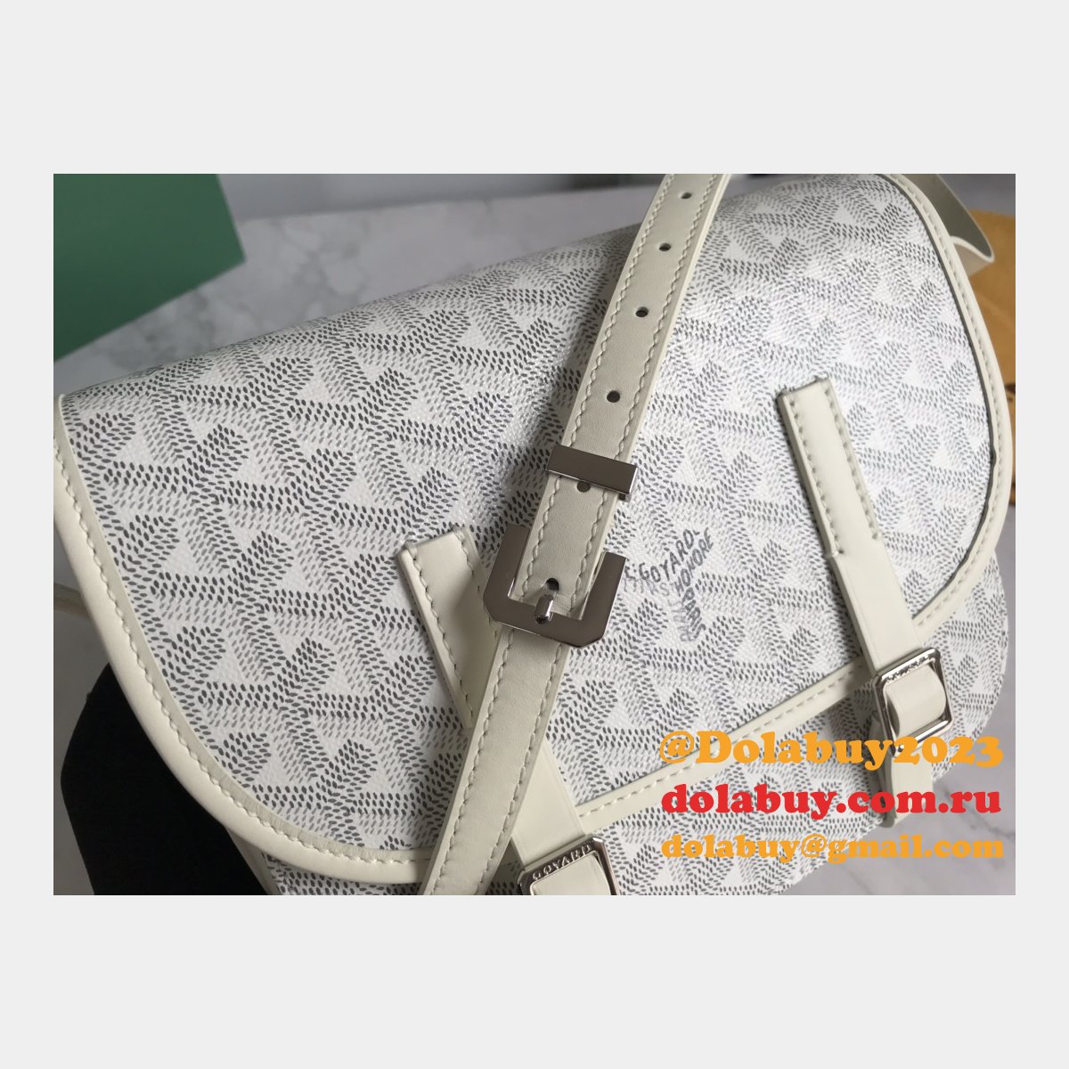 Copy Goyard Chevron Belvedere Duplicate Messenger GY020098 Fake Bag