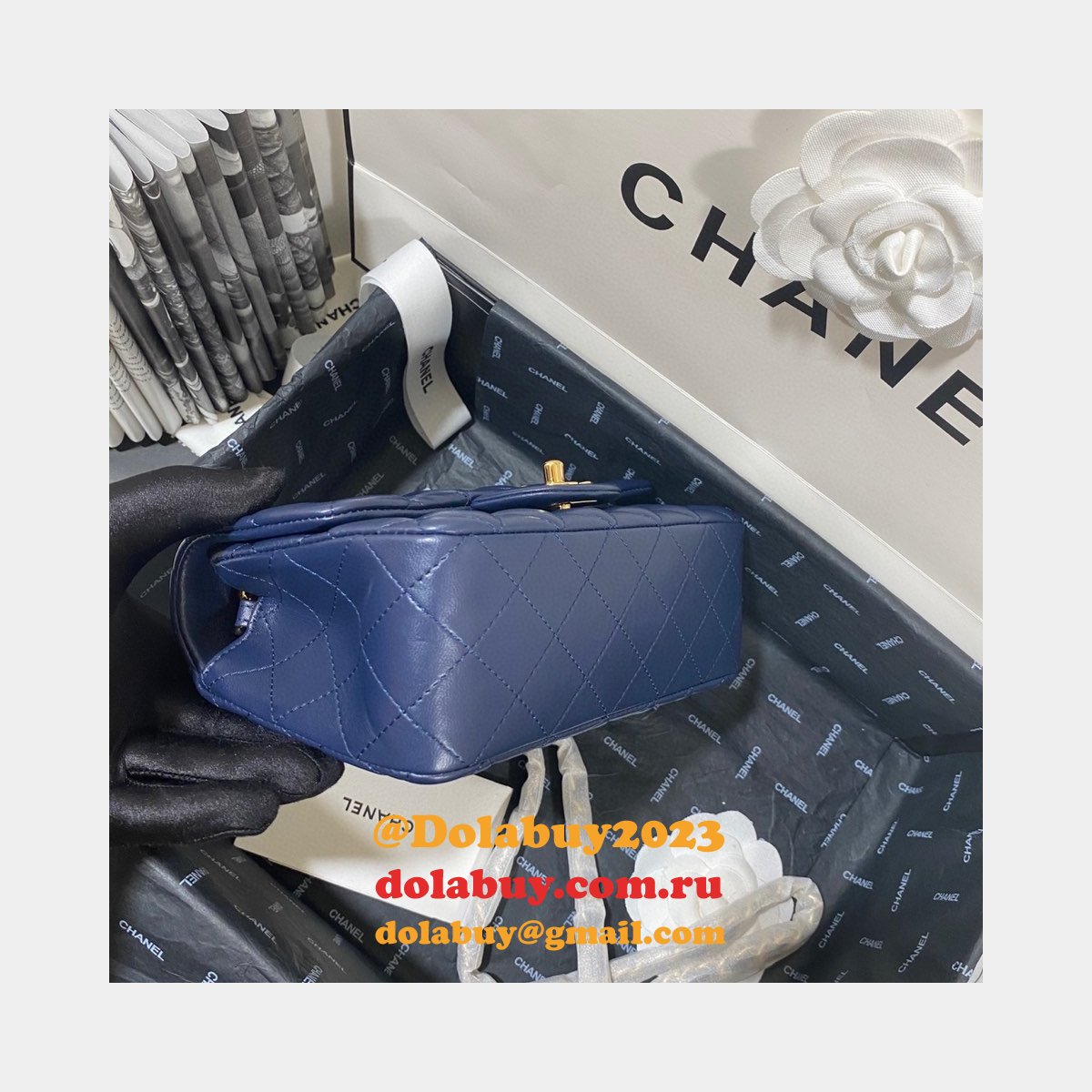 Top Quality CC Lambskin Flap Bag 1116 20CM