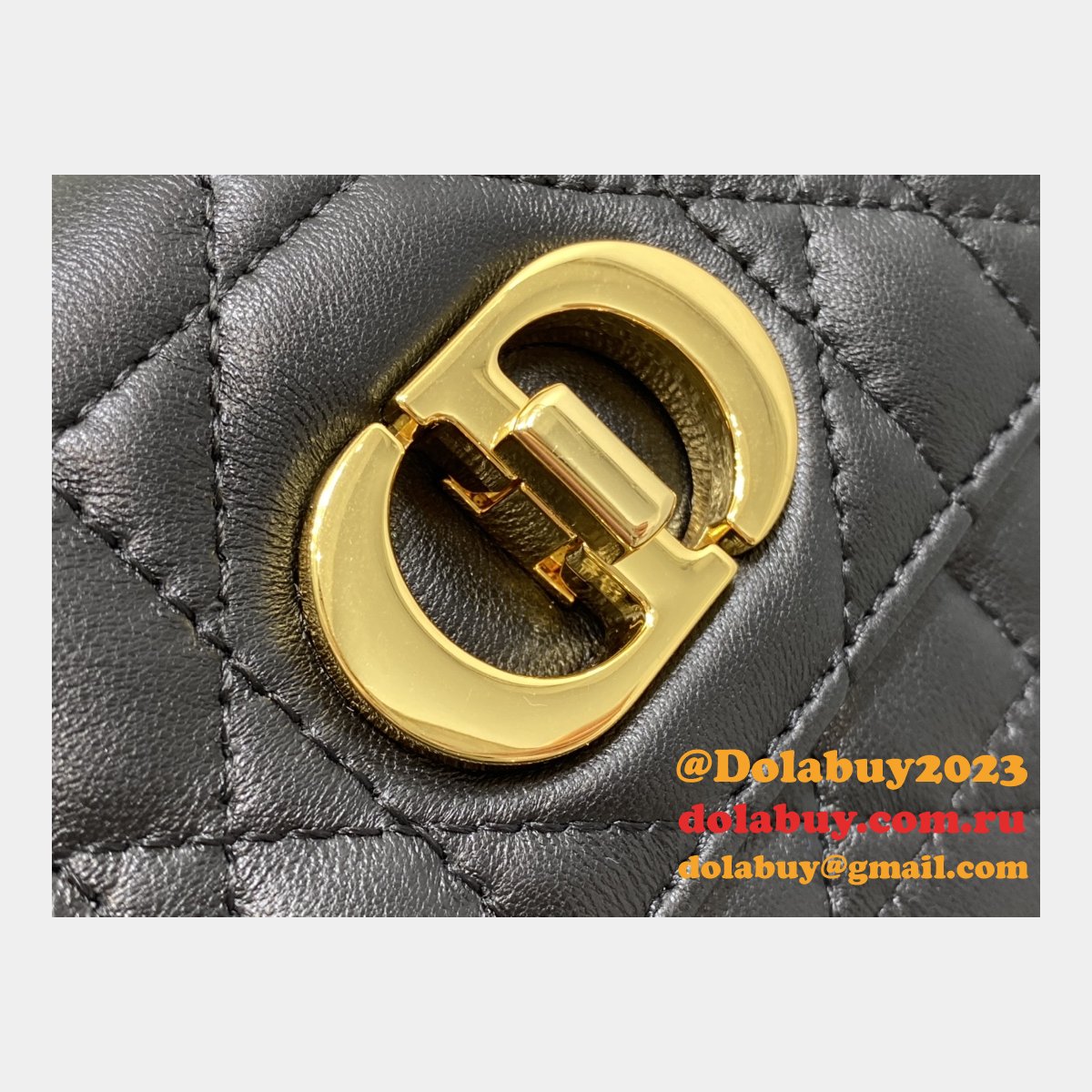 Top Quality 9277 Christian Dior 1:1 Mirror Knockoff Caro Black Bag