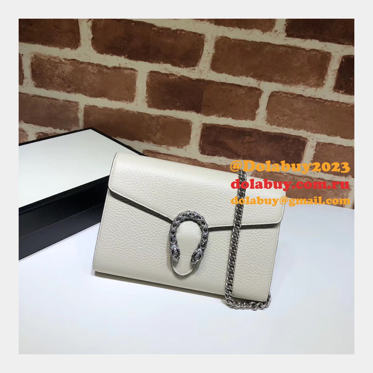 cheap G*u*i dionysus leather mini chain bag 401231 black