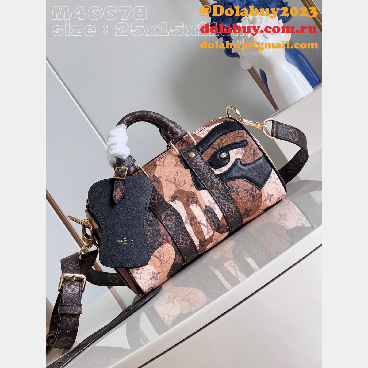 Keepall Bandoulière 25 Brown M46678 Louis Vuitton Replica Bags