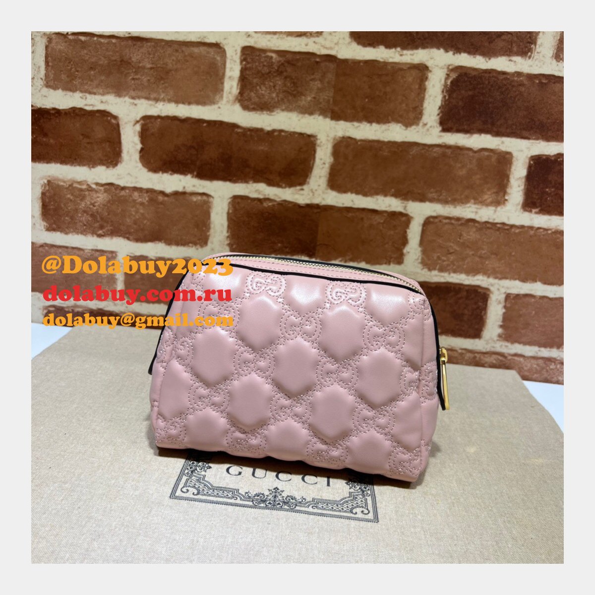 designer G*u*i gg matelassé beauty 726047 case bag