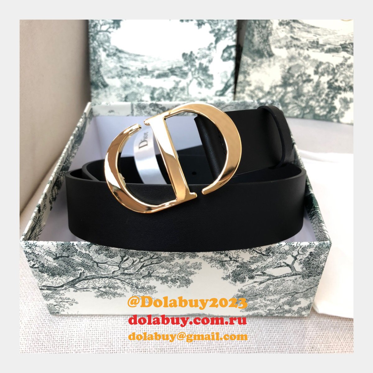 UK Top Quality Christian Dior 3.5CM Multi-color Belts