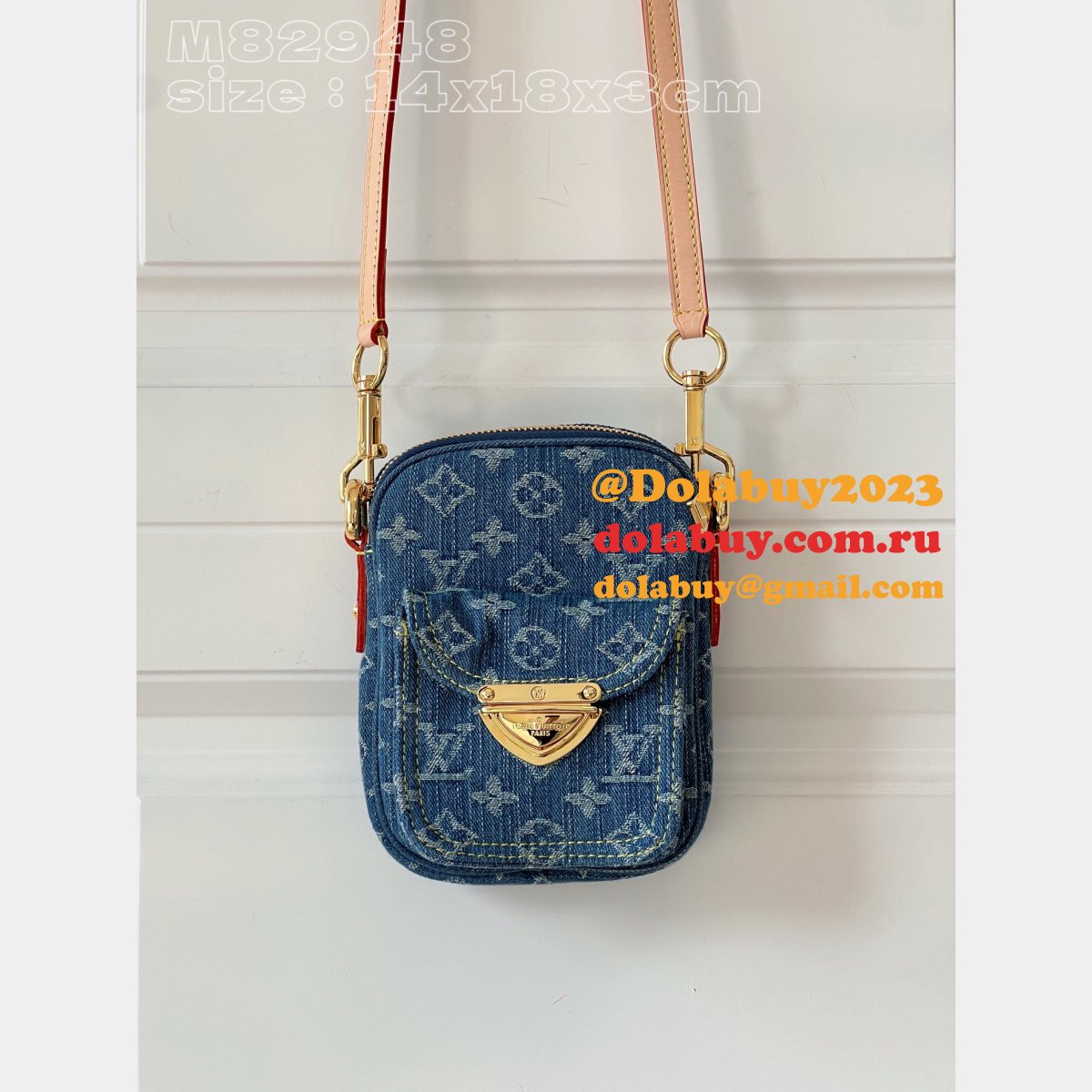 Louis Vuitton Replica Designer Fairfax Pochette Monogram Denim M82948