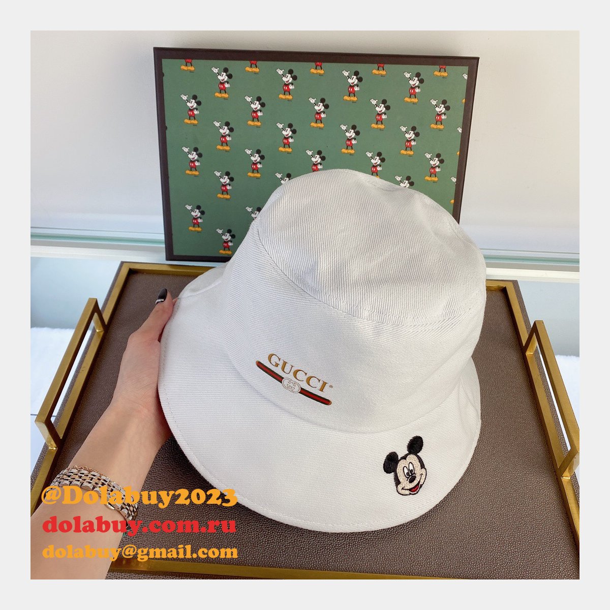 cheap G*u*i mickey fisherman hat