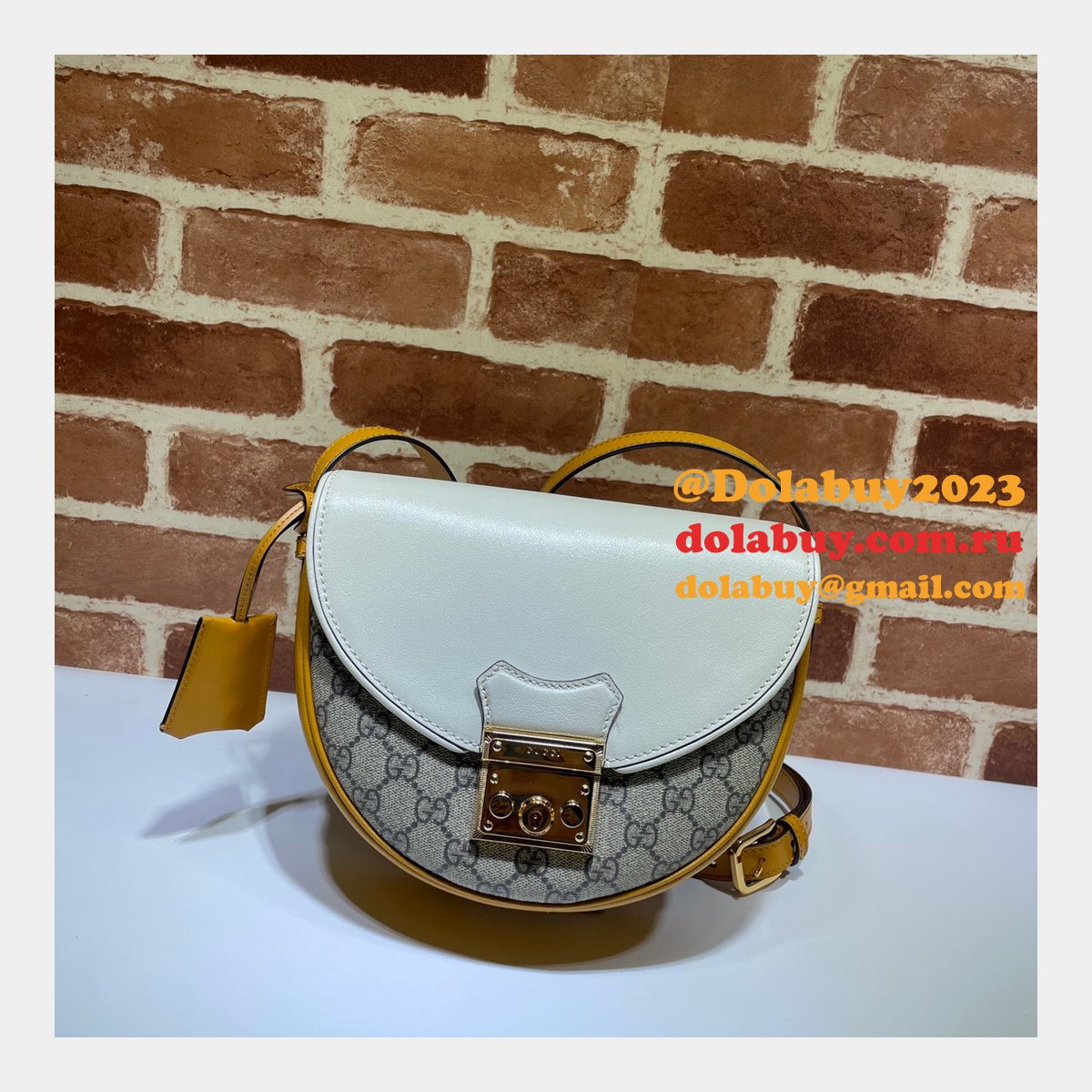 Replica Designer Gucci 644524 White Padlock small shoulder bag