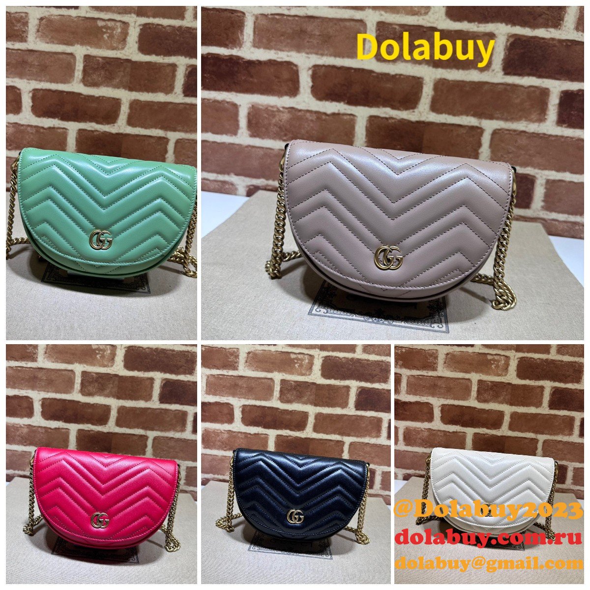 offers 1:1 replica G*u*i gg marmont 746431 matelassé chain bag