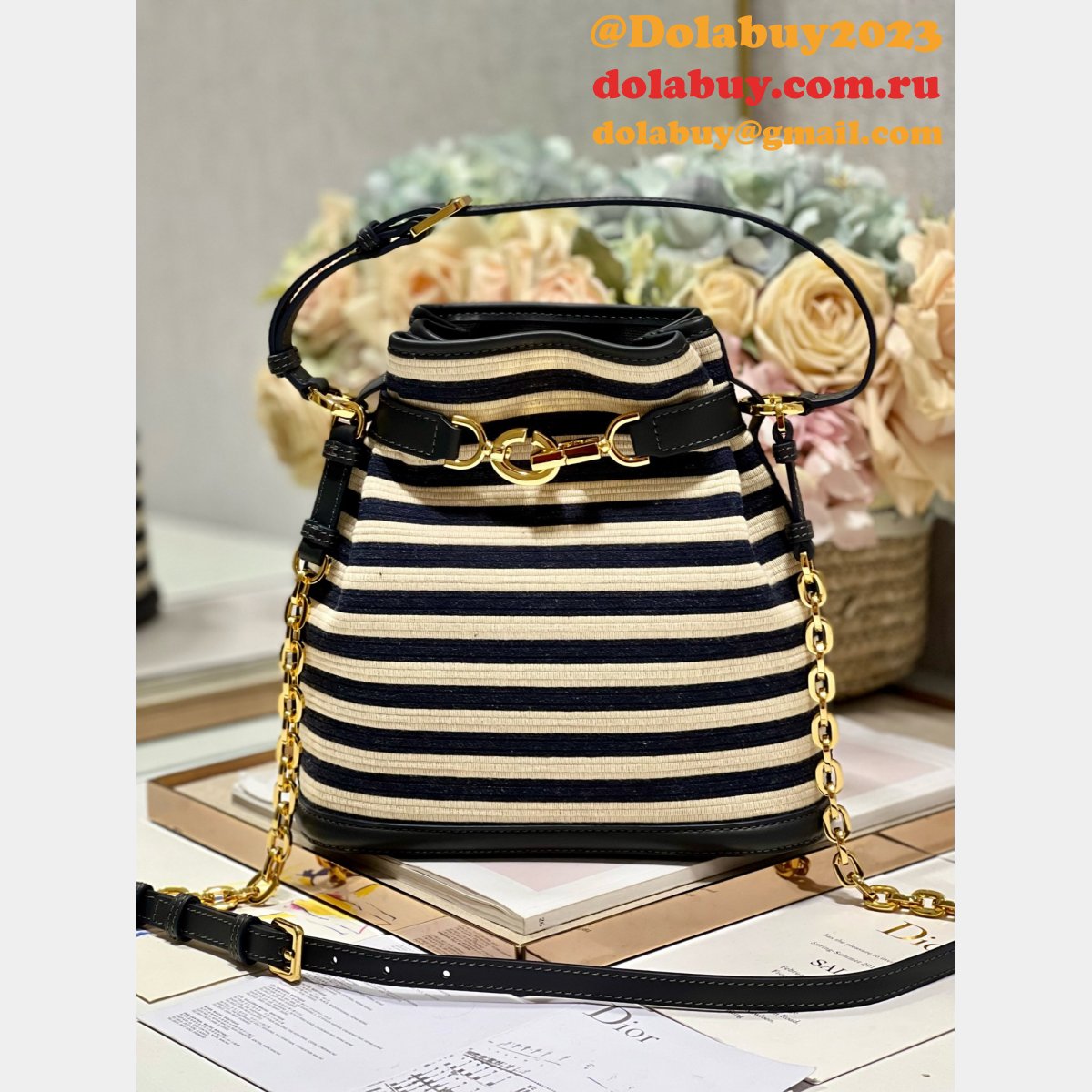 Oblique Cest CD Lock Marinière Dior 1:1 Mirror 17/24CM Designer Bag