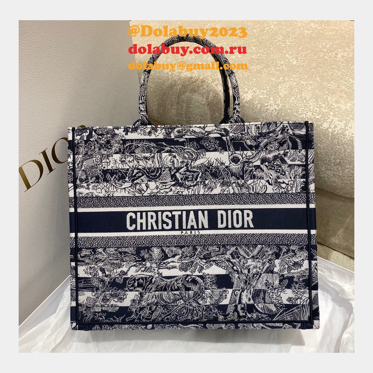 High Quality Dior Book Tote Replica CD Book Tote Bag