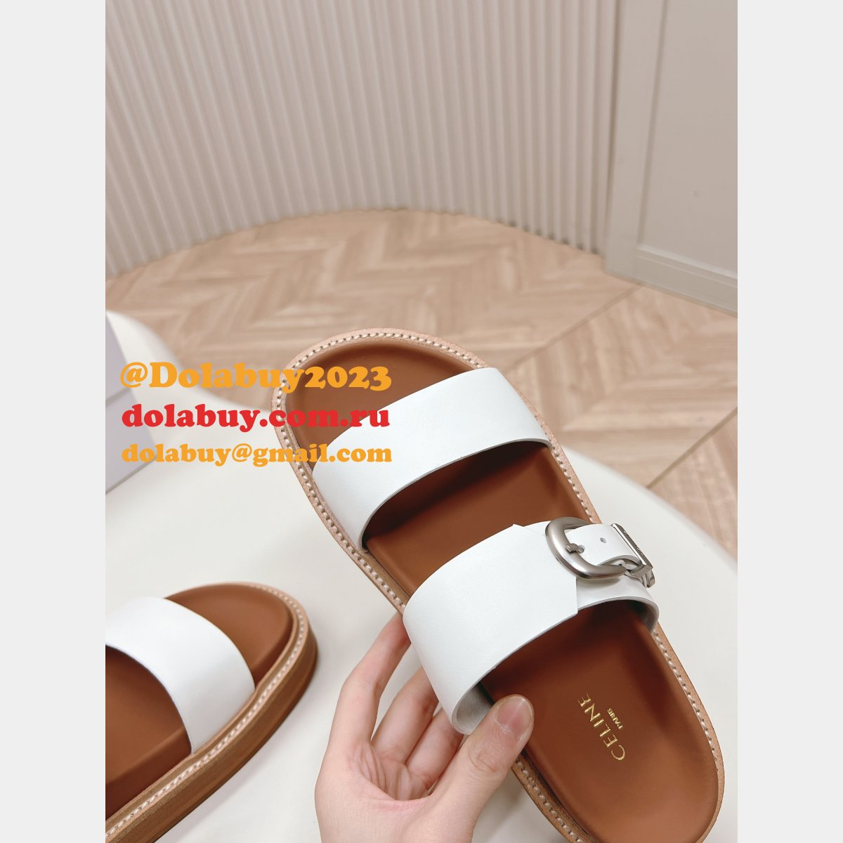 Luxury Celine Sandal Fashion Ladies Slide Platform Knockoff Shoes
