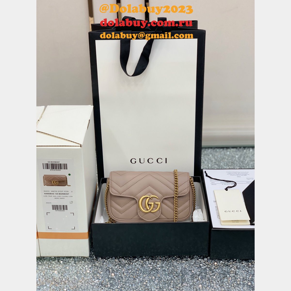 G*u*i wholesale gg marmont mini chain shoulder 476433 bag