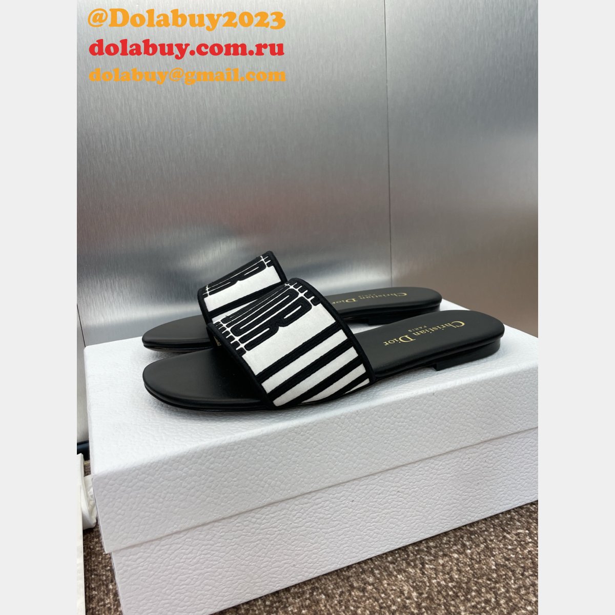 Fashion Dior Dway Slide Black