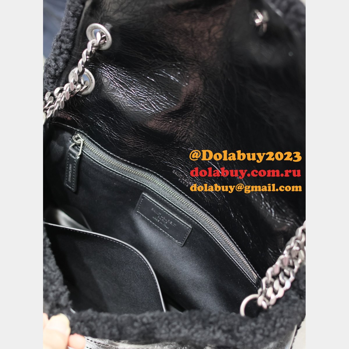 TOP YSL SAINT LAURENT NIKI oil-waxed HANDBAG