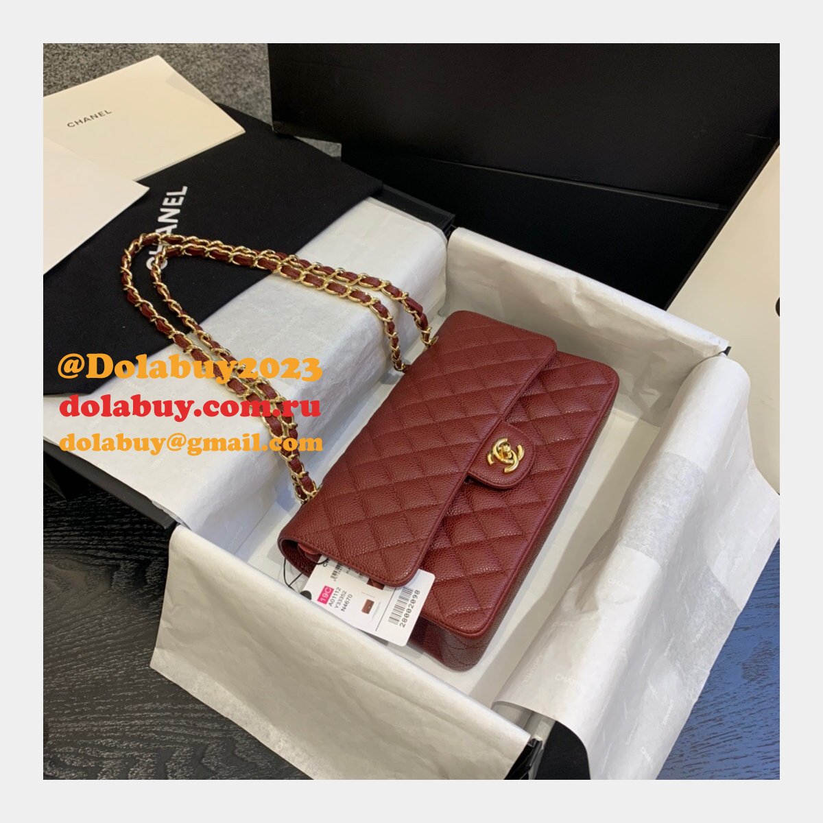 Fashion Best 2.55cm Replica Caviar Gold/Silver Bags