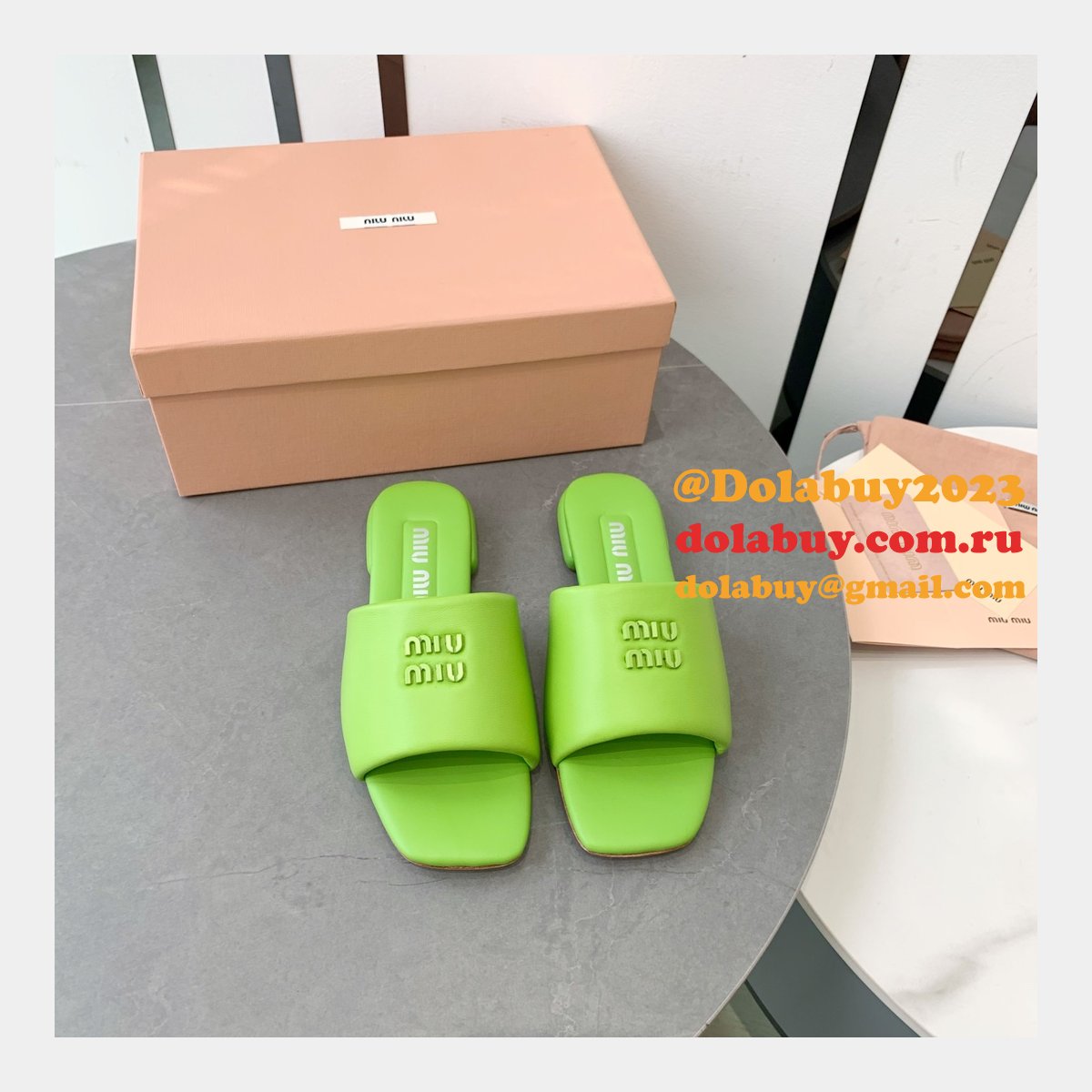Perfect MiuMiu Bread Slippers Summer Replica Sandals