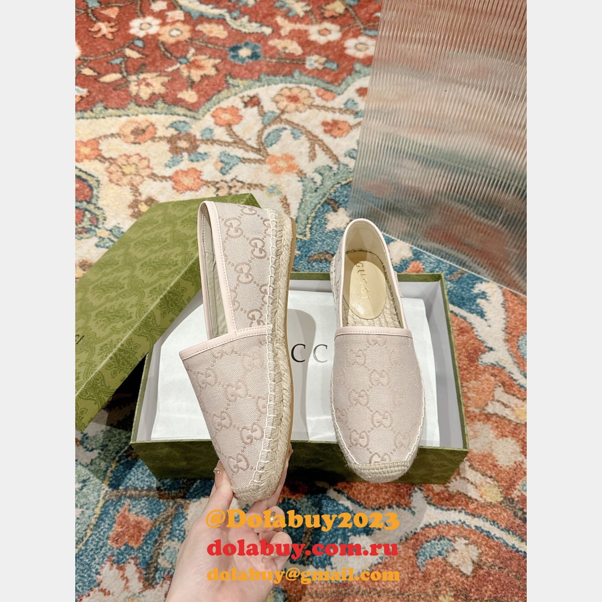 duplicate wholesale G*u*i fashion espadrille