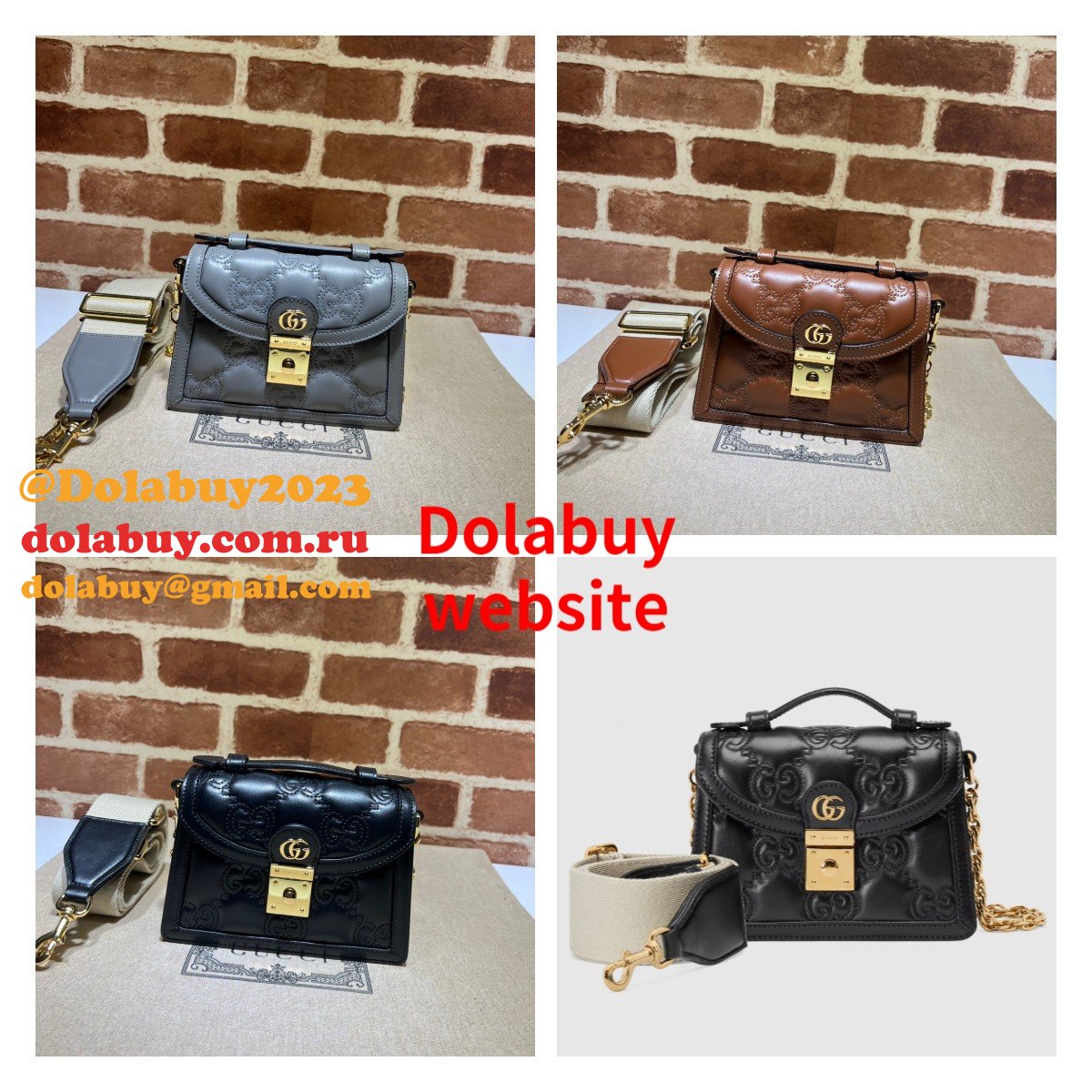 Gucci Fashion GG matelassé 724499 top handle Replica bag