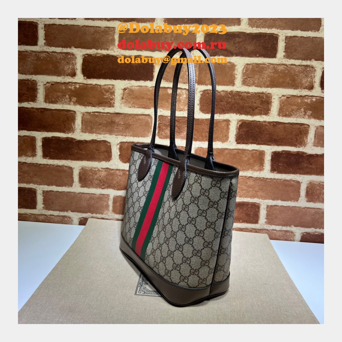 G*u*i cheap 726762 ophidia small tote beige bag