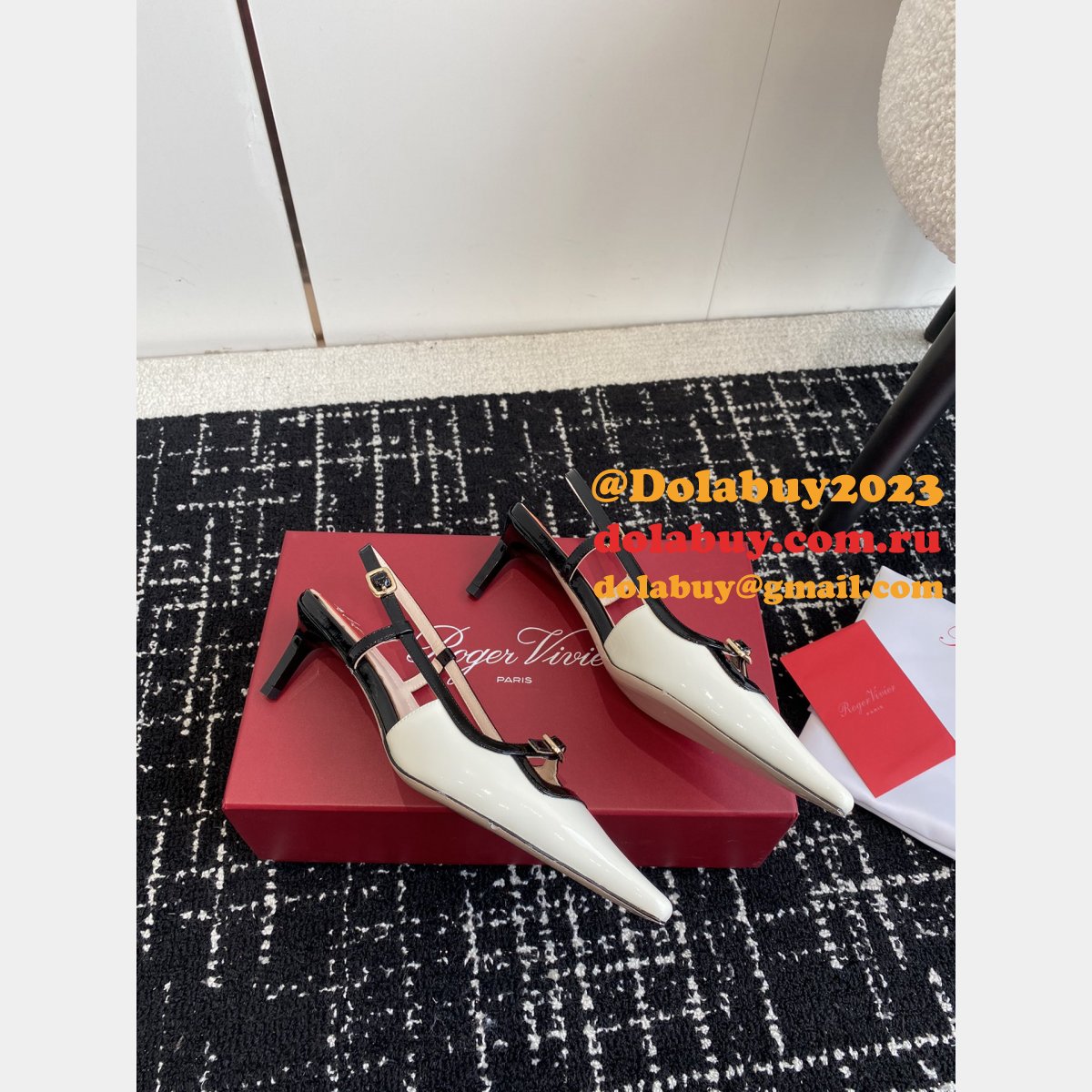 Roger Vivier Wholesale Slingback Heels Designer Knockoff Shoes