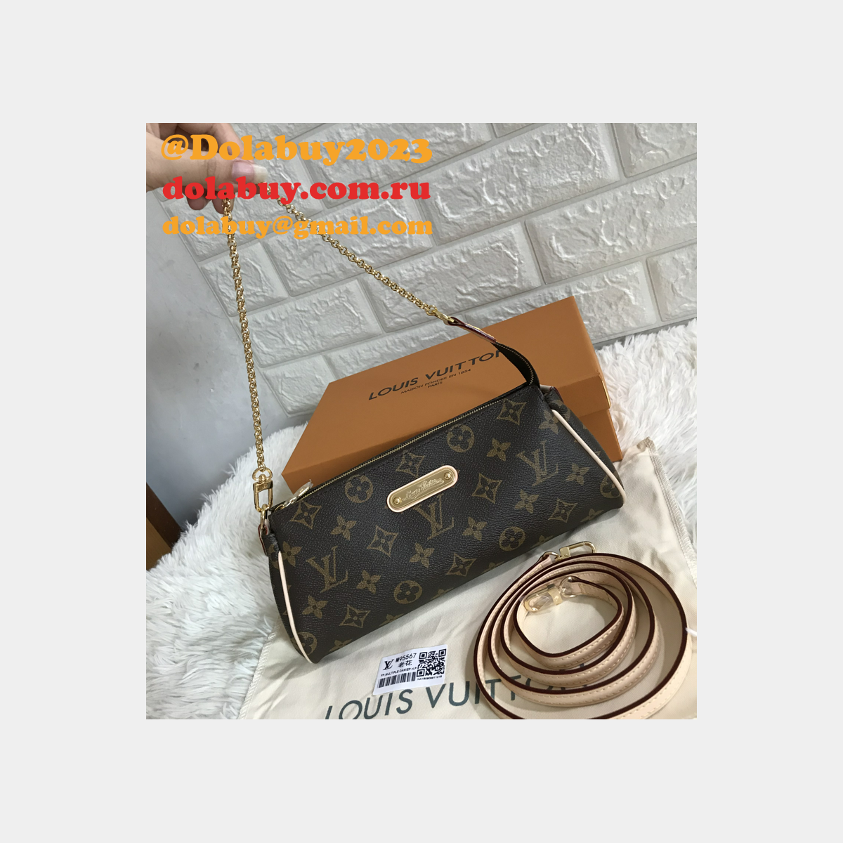 Louis Vuitton EVA Clutch Monogram in Brown Fake M95567 Bag
