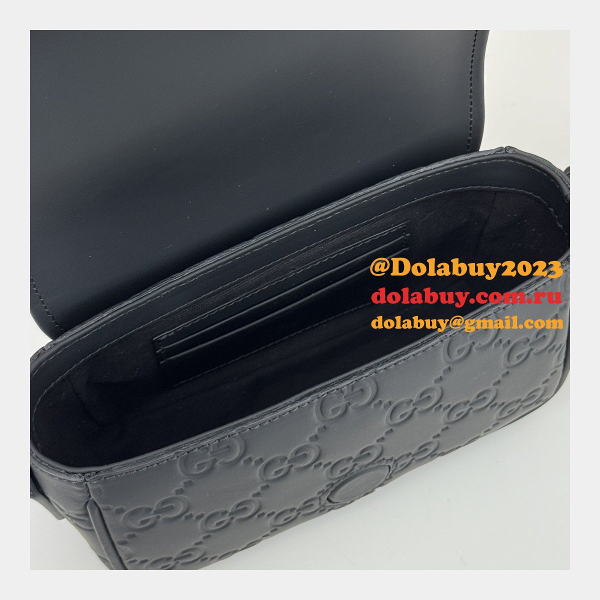 designer G*u*i gg rubber-effect super 794062 black knockoff bag