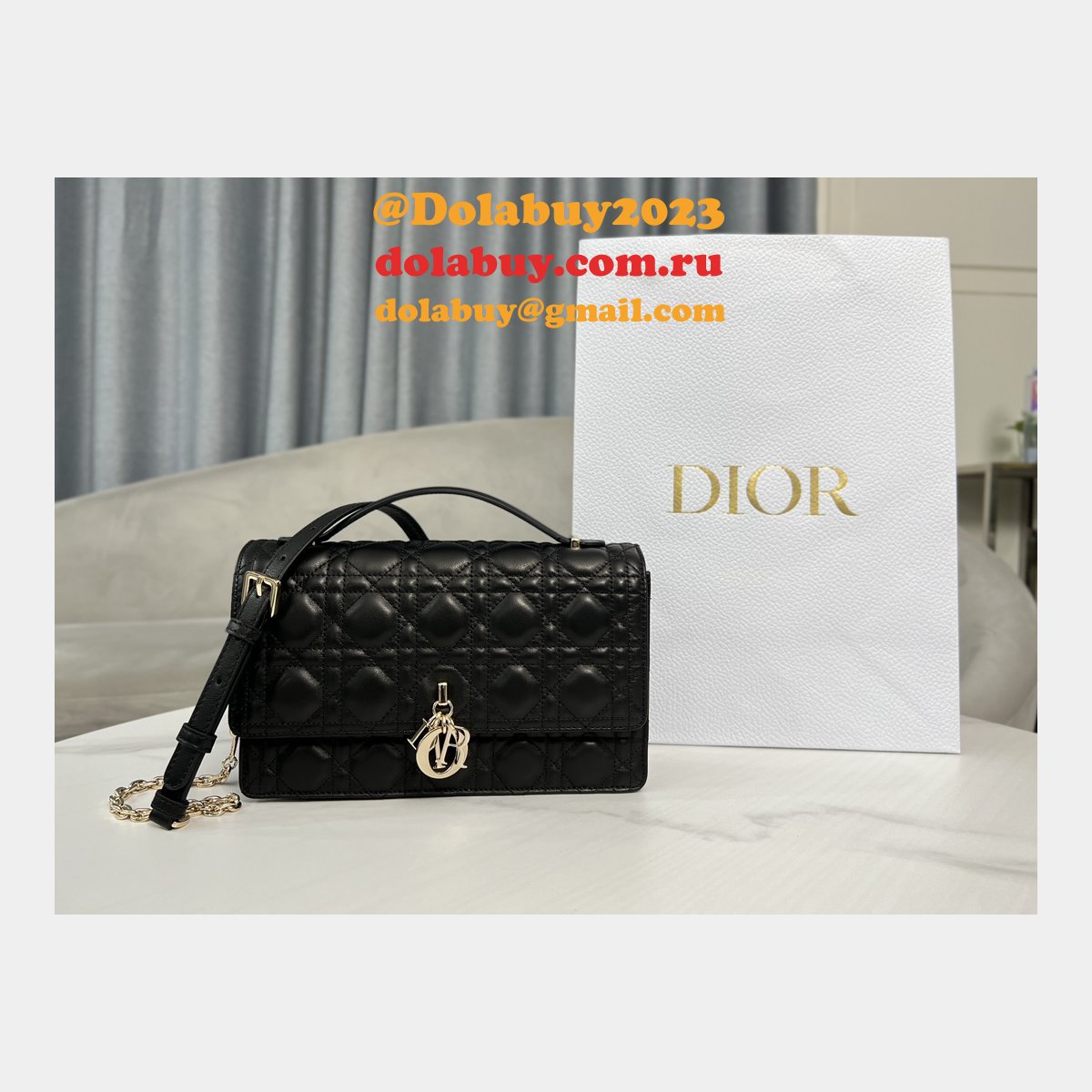 Luxury MISS DIOR LAMBSKIN 9212 Fashion LADY BAG