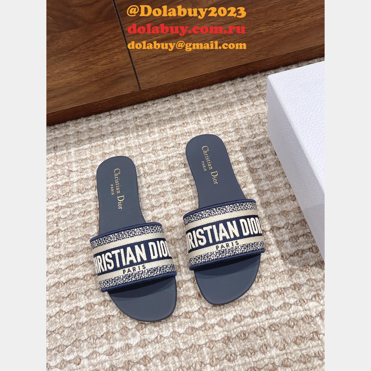 Replica Dior Flat Slipper DWAY SLIDE