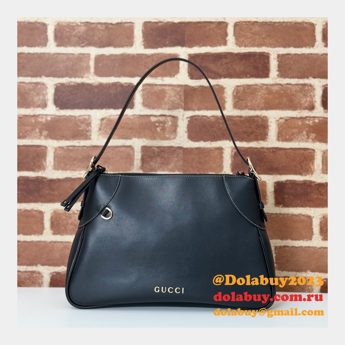 G*u*i duplicate gg emblem 815217 shoulder black best bag