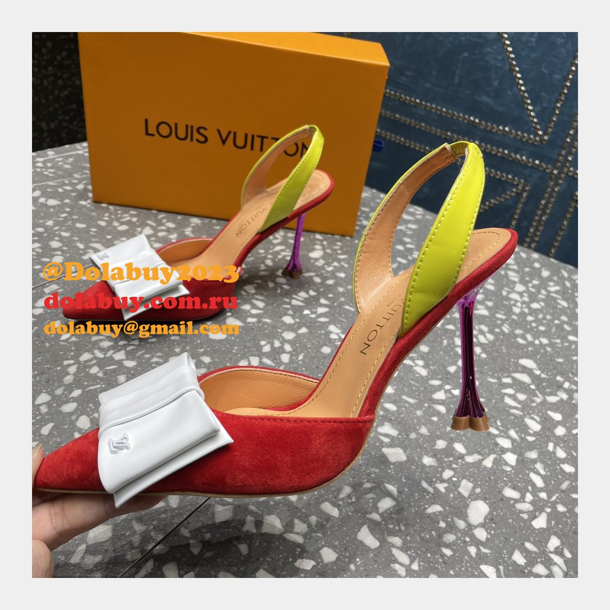 Knockoff LOUIS VUITTON Blossom Slingback Pump Cheap