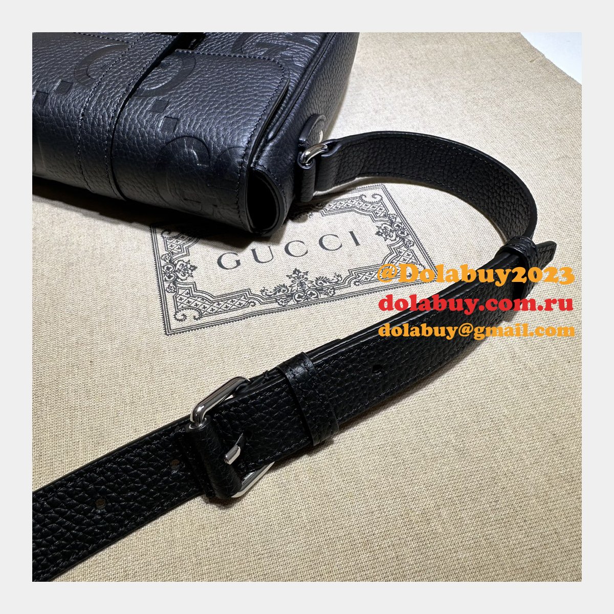 jumbo gg 1:1 mirror messenger 760235 G*u*i replica bag