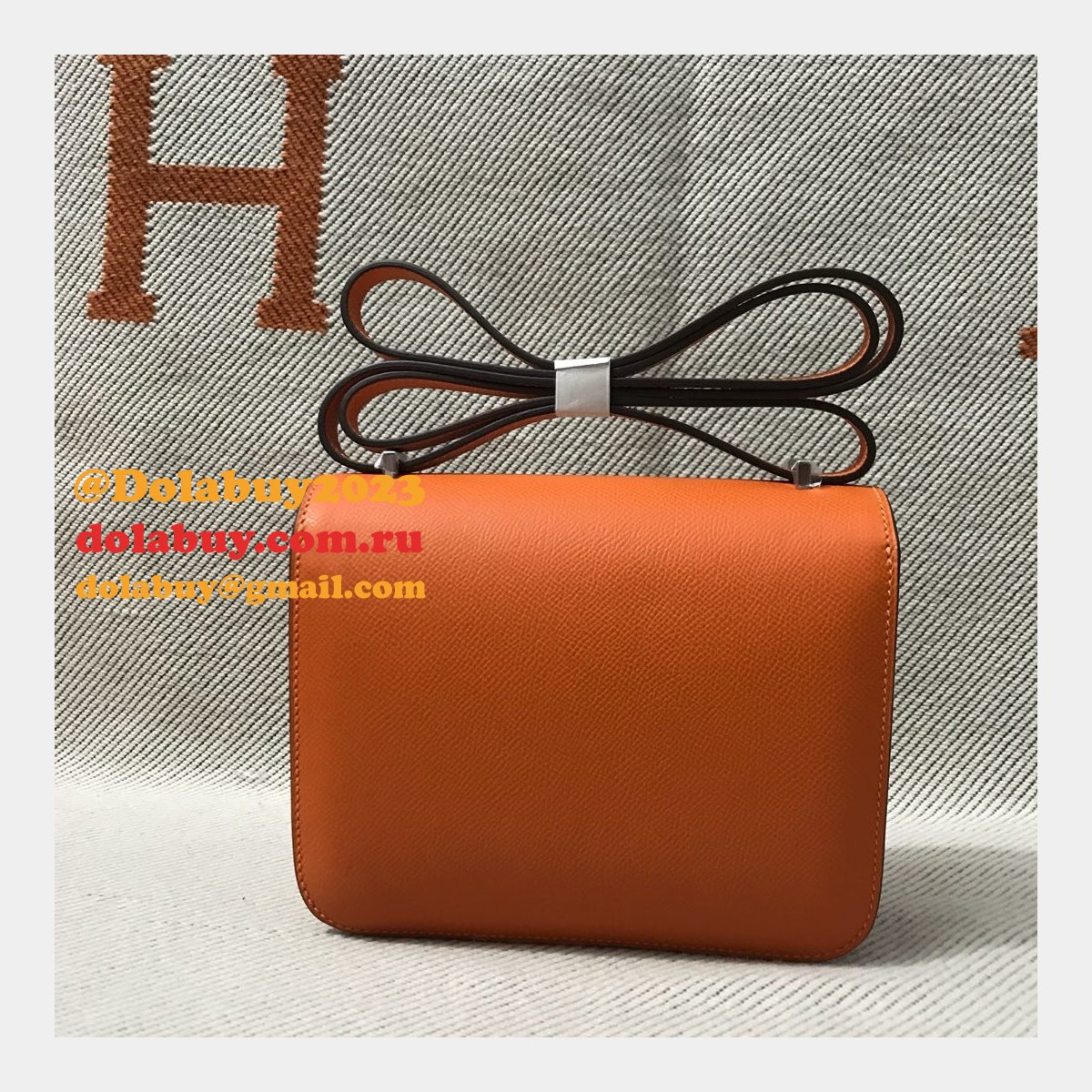 Hermes Constance Bag 18cm Epsom Leather Orange