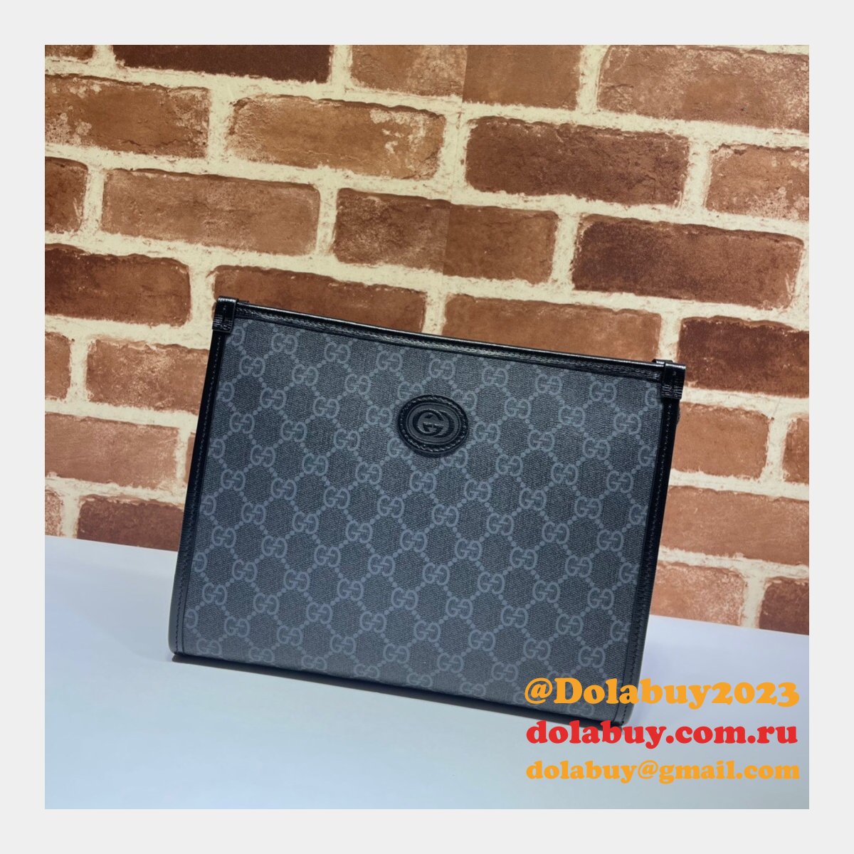 Offers 1:1 Gucci Knockoff Beauty Portfolios Interlocking 672956 GG Supreme