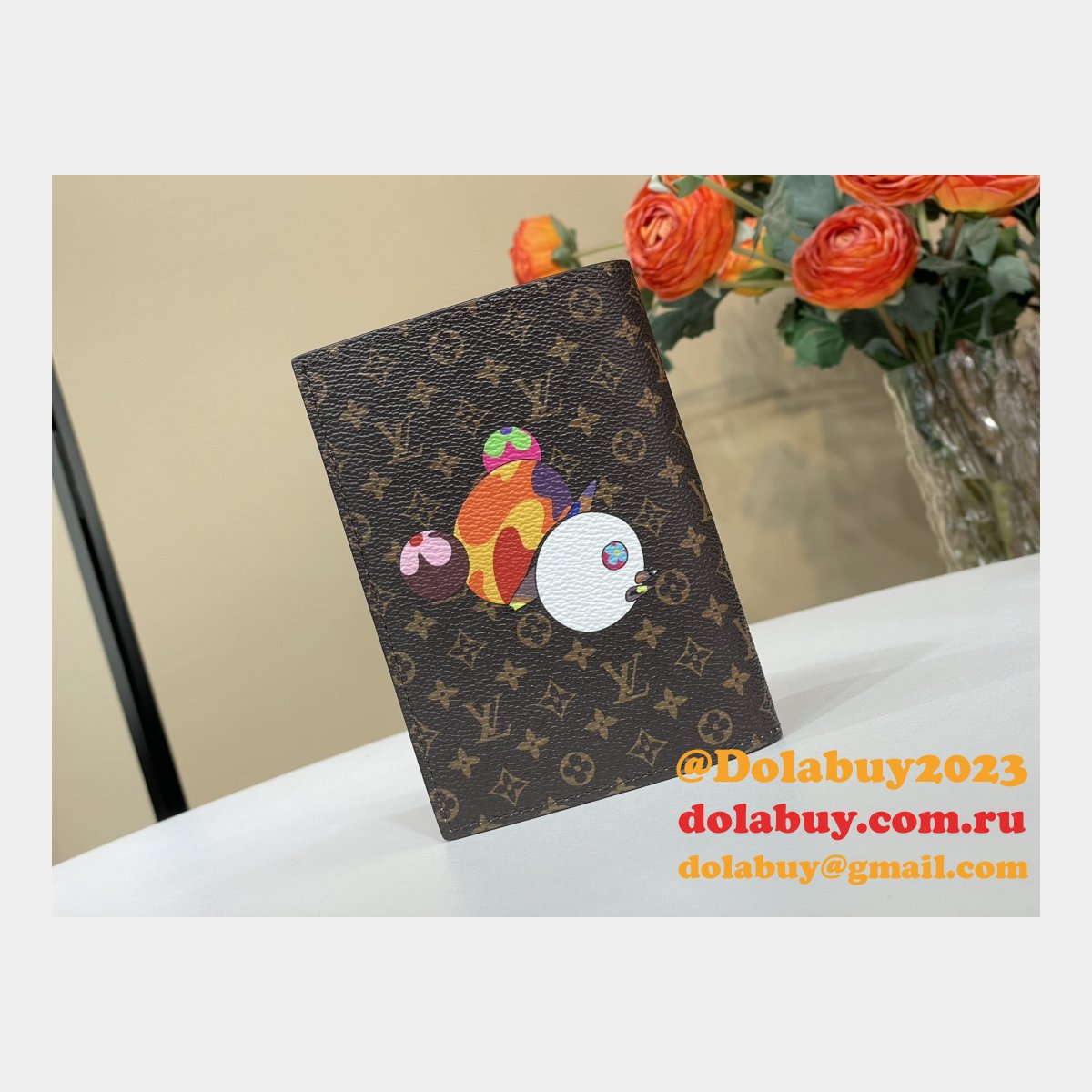 Louis Vuitton M14164 LV x TM Passport Cover Monogram Canvas Bag