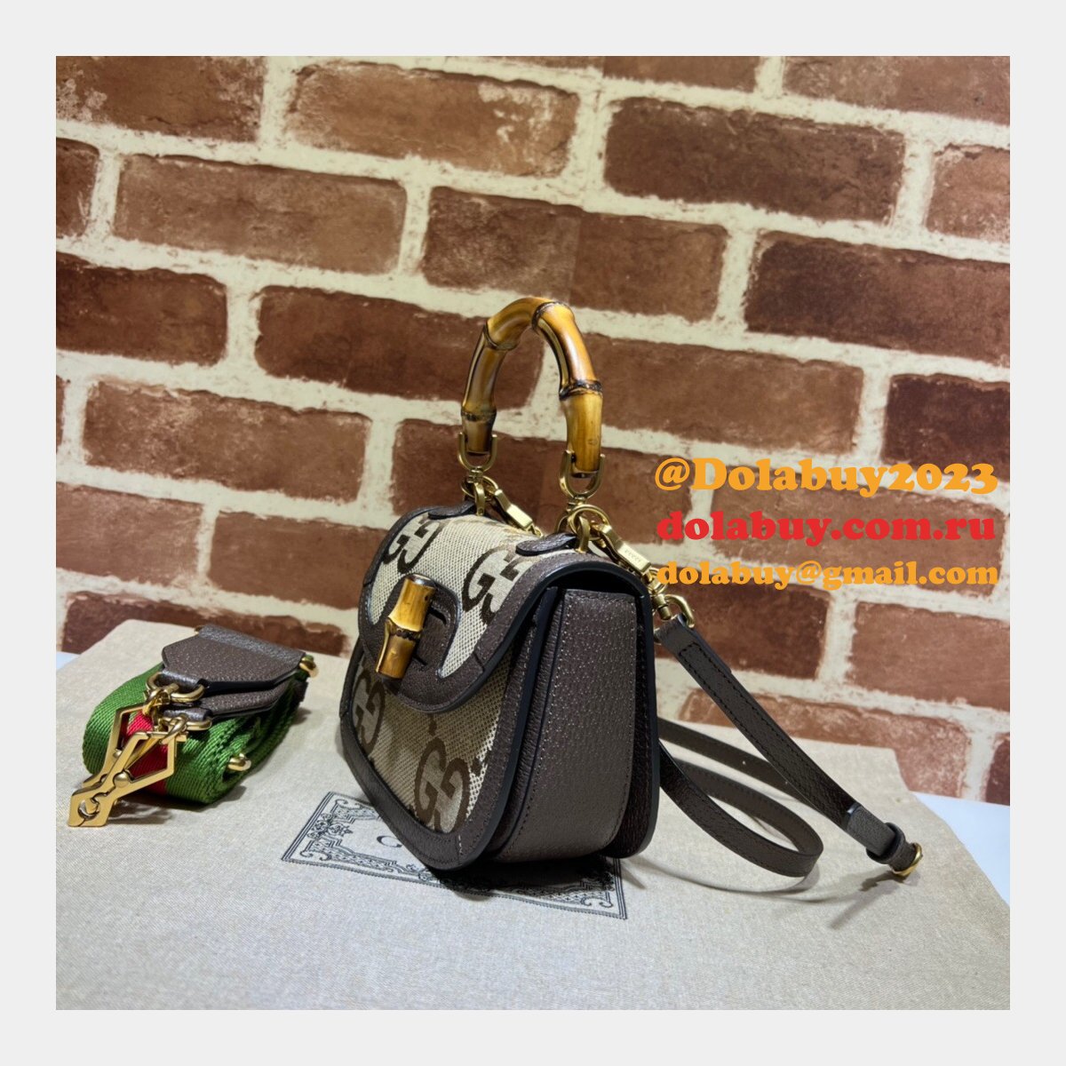best dolabuy replica G*u*i mini jumbo gg bag 686864 bamboo