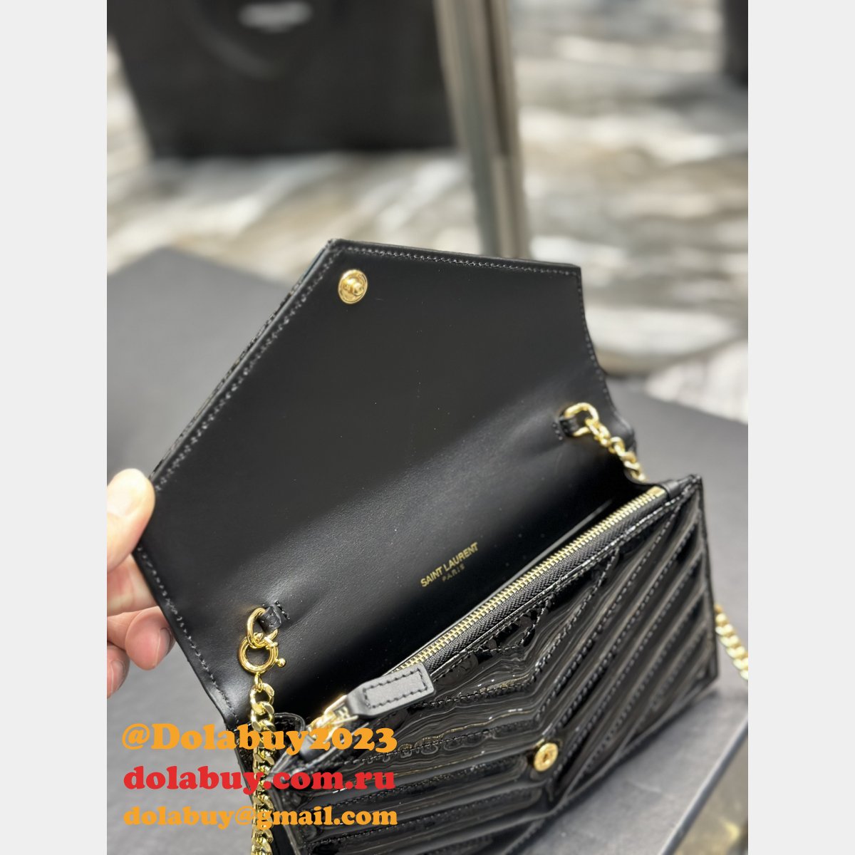 Monogram Woc Saint Laurent Replicas Envelope 393953/377828 Cheap Bag
