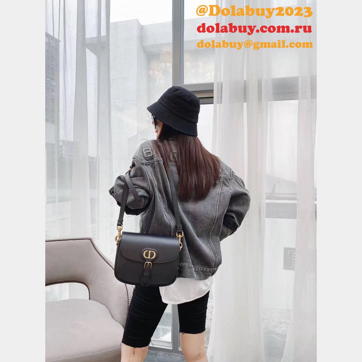 Replica 2020 Christian dior bobby CD logo black bag