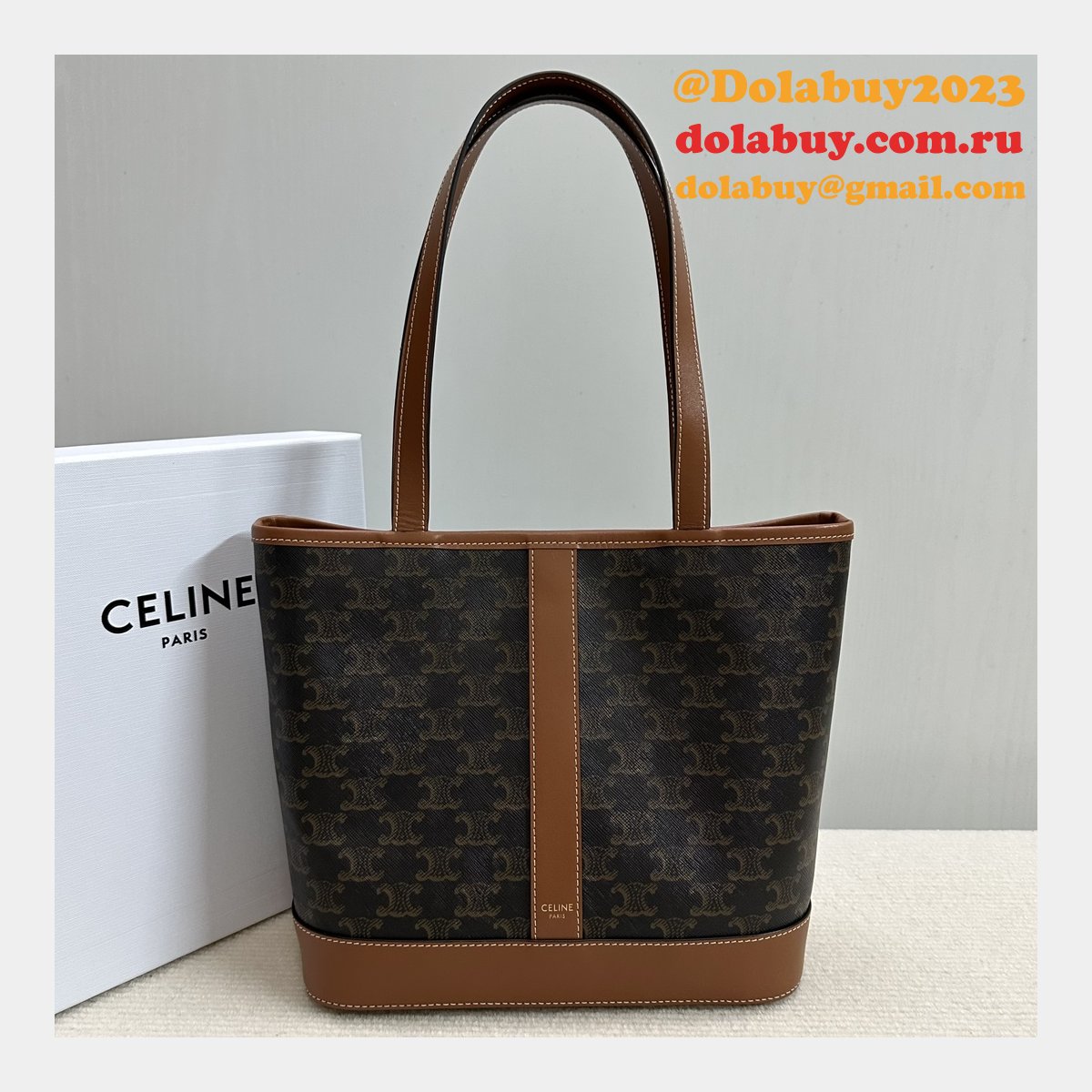 Cheap SMALL CELINE TRIOMPHE CANVAS CABAS bag
