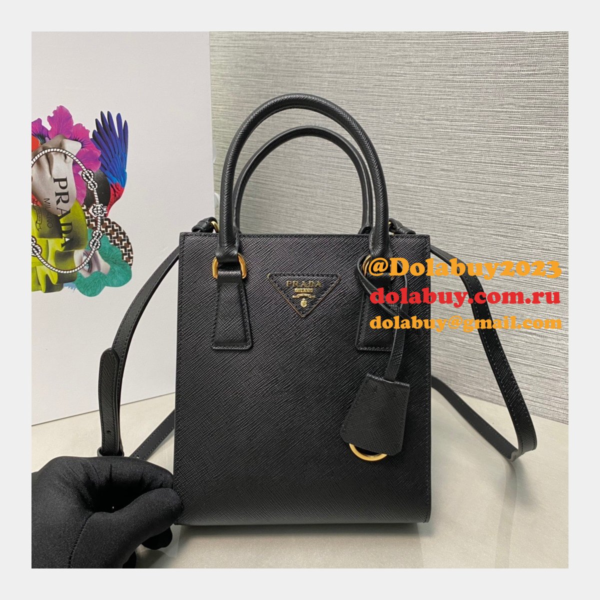 TOP PRADA SAFFIANO KILLER BAG FASHION 1BA358