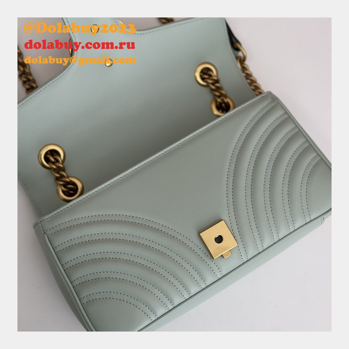 faux G*u*i matelassé shoulder gg marmont replica top bag