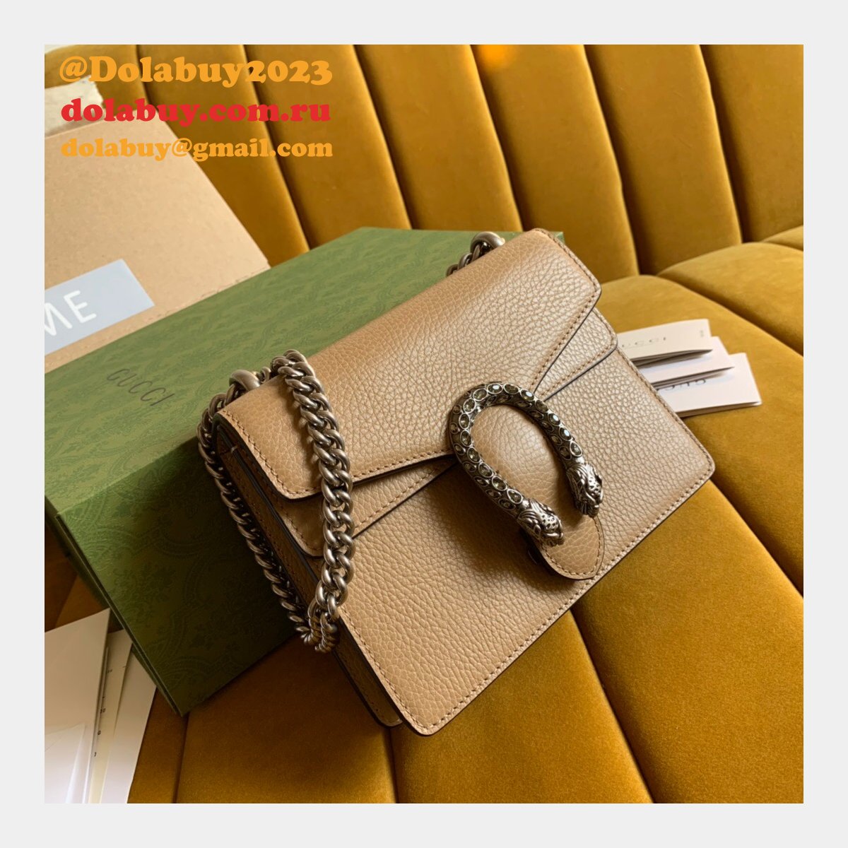 G*u*i dionysus gg supreme mini shoudler 421970 brown replica bag