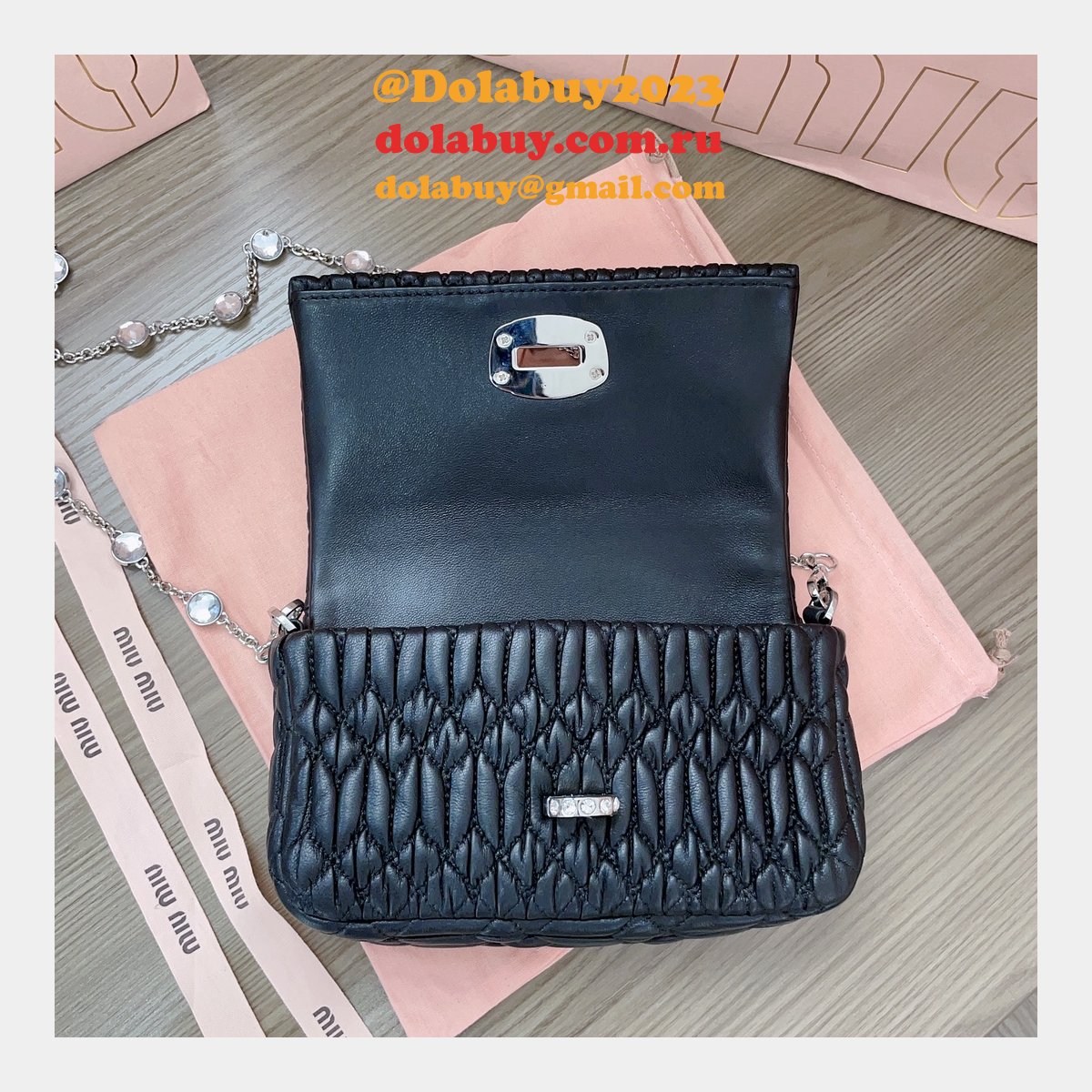 Luxury Designer Replica Miu Miu 5BP079 Cloquet 7 Star Bag