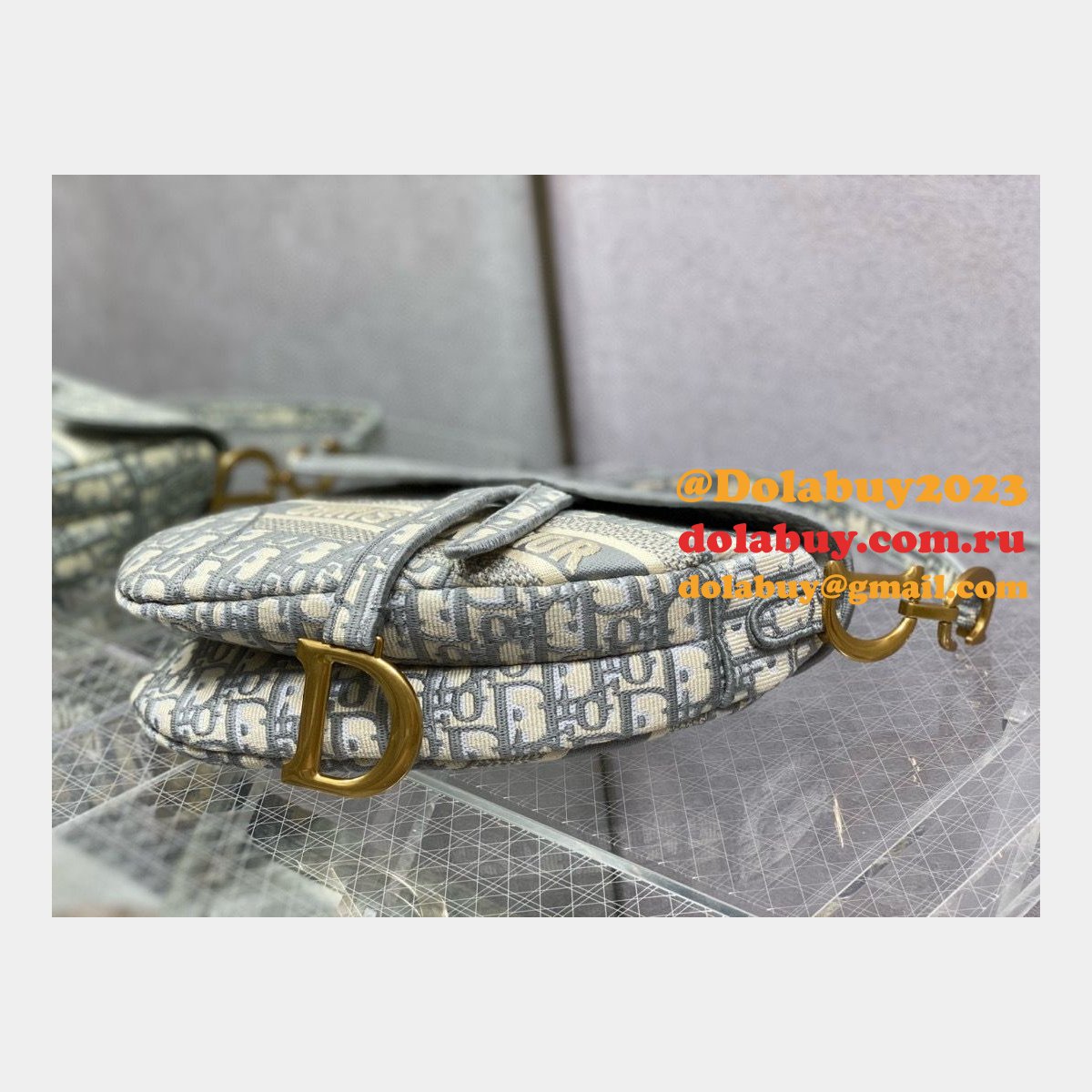 REPLICA DIOR SADDLE grey 25.5CM HADNBAG HOT SELLING