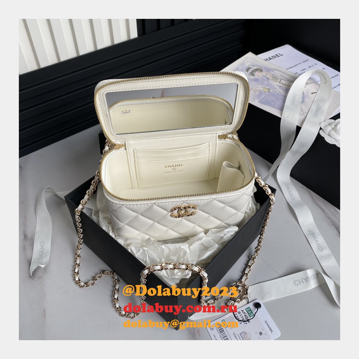 Imposter Designer Handbags Clutch With Chain Vanity AP4046