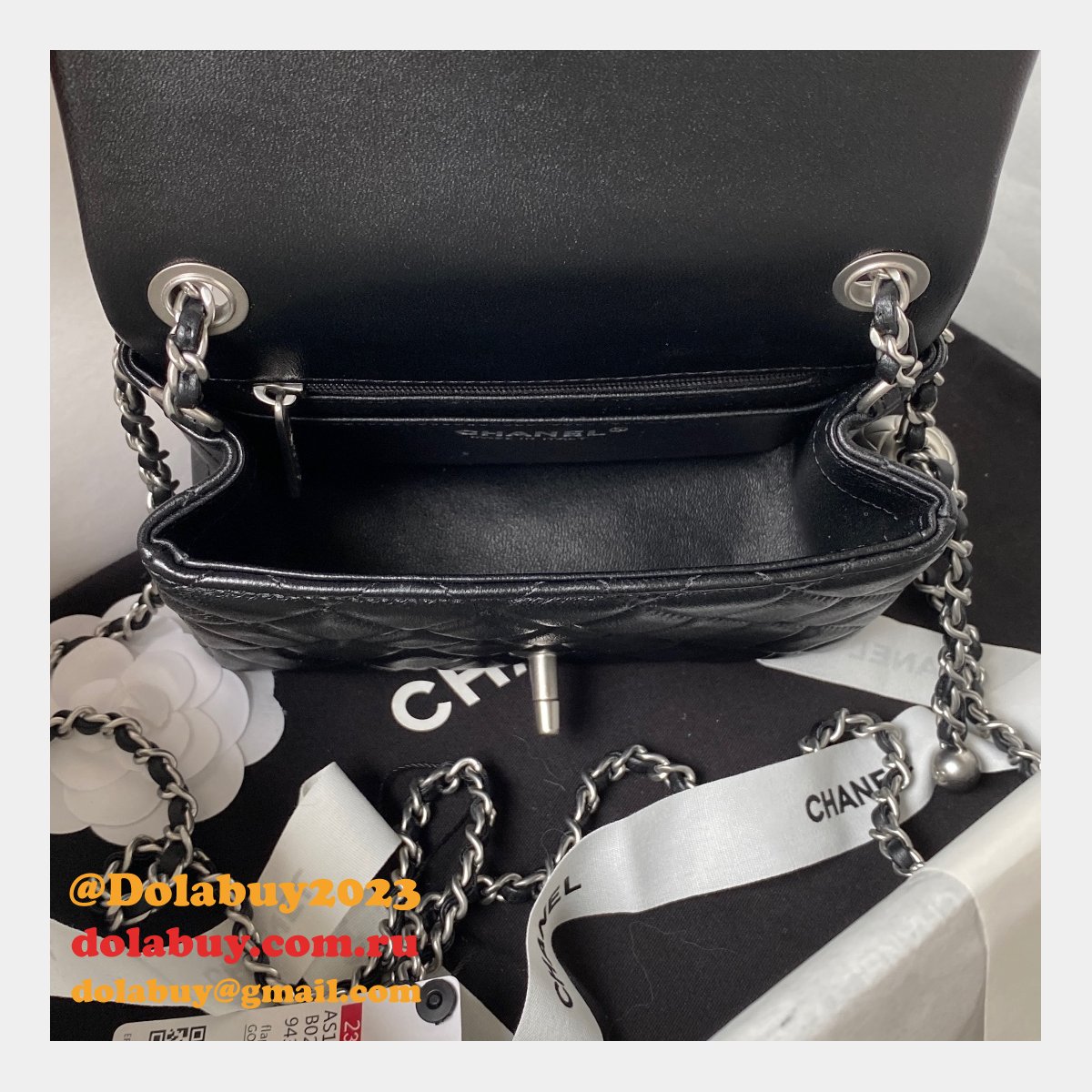 Top Quality CC CF mini classical AS1786 SILVER BALL bag