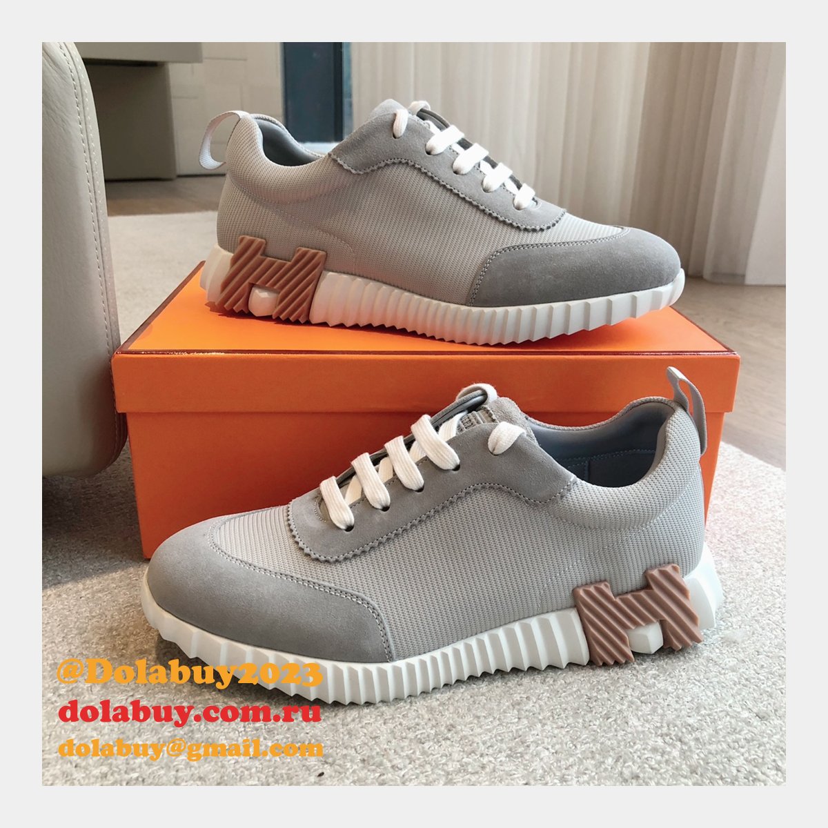 Wholesale HERMES MEN BOUNCING SNEAKER