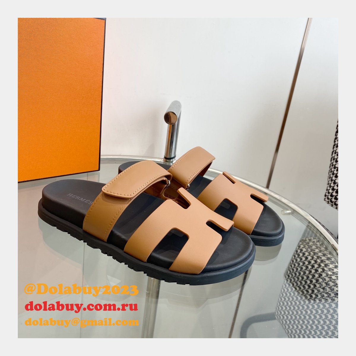 Fashion 1:1 Mirror hermes Chypre sandal