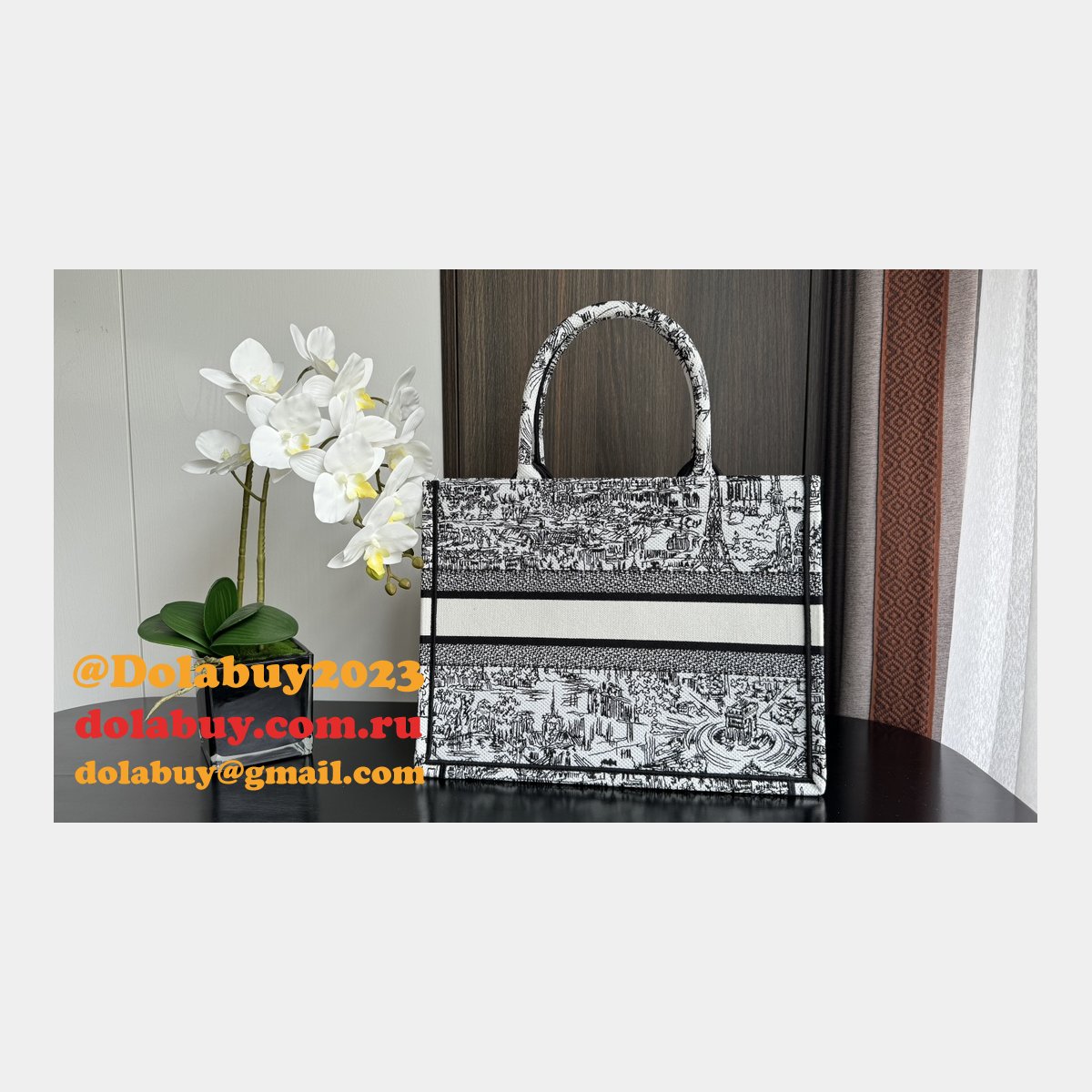 Top Quality CD Book Tote Fake 36CM Christian Dior Bags